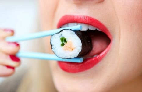 Non hai sushi exótico no menú da dieta xaponesa, todos os produtos son sinxelos e familiares. 